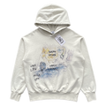 SAINT VANITY HAND‑DRAWN ART GRAFFITI HOODIE OFF‑WHITE OVERSIZED PULLOVER