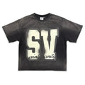 SAINT VANITY SV Big Letter Vintage Wash Short Sleeve Tee