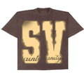 SAINT VANITY SV Big Letter Brown Short Sleeve Tee