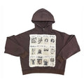 SAINT VANITY Vintage Collage Patch Hoodie - Brown