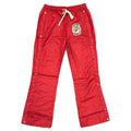 SAINT VANITY Embroidered Side‑Snap Red Nylon Pants