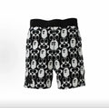 BAPE Style Monogram All-Over Print Ape Head Casual Shorts - Black/White