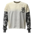 SAINT VANITY Grey Camo Mock Layer Long Sleeve Tee