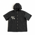 SAINT VANITY Embroidered Short‑Sleeve Hooded Nylon Jacket