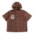 SAINT VANITY Embroidered Short‑Sleeve Hooded Coach Jacket